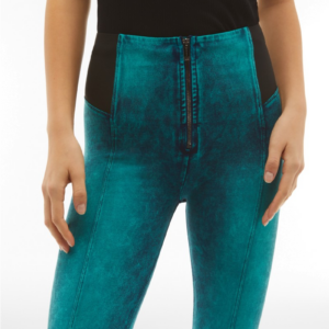 FREDDY WRUP Jean Jeggings with High-waist and elastic bands in acid-wash fabric.